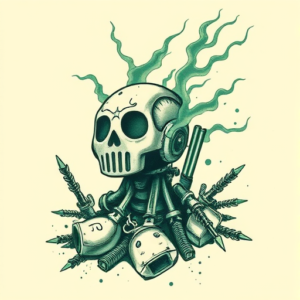 Green Ink Fallout Tattoo