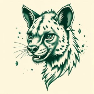 Green Ink Hyena Tattoo