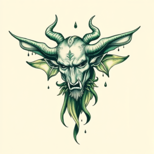 Green Ink Incubus Tattoo