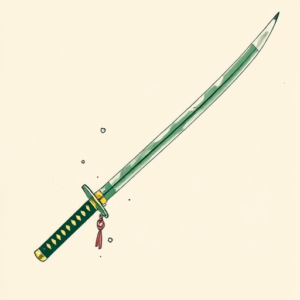 Green Ink Katana Tattoo