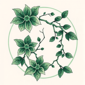 Green Ink Kintsugi Tattoo