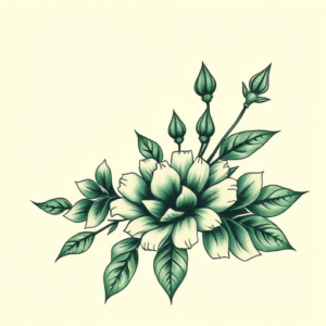 Green Ink Lighter Tattoo