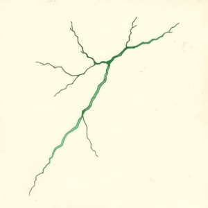 Green Ink Lightning Tattoo