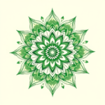 Green Ink Mandala Tattoo