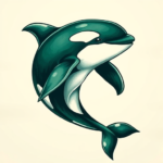 Green Ink Orca Tattoo