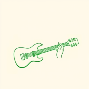 Green Ink Outline Band Tattoo