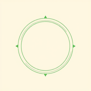 Green Ink Outline Halo Tattoo