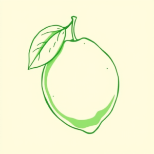 green-ink-outline-lemon-tattoo