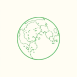 Green Ink Outline Moon Tattoo