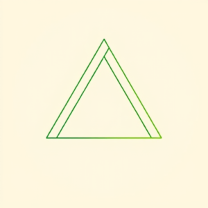 Green Ink Outline Triangle Tattoo