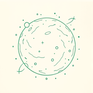 Green Ink Outline Universe Tattoo