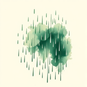 Green Ink Rain Tattoo