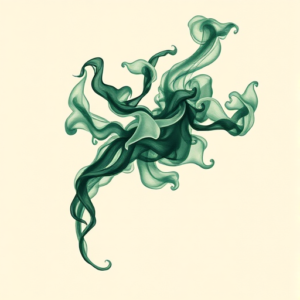 Green Ink Smoke Tattoo