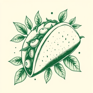 Green Ink Taco Tattoo