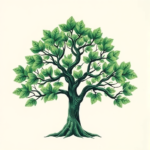 Green Ink Tree Tattoo