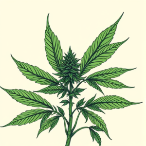 Green Ink Weed Tattoo