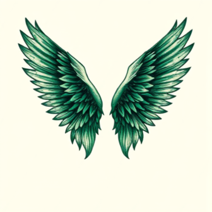 Green Ink Wings Tattoo