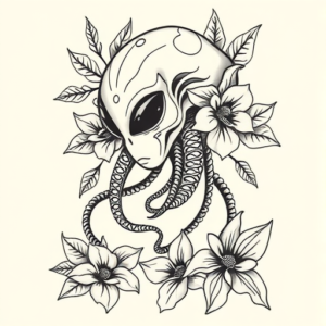 Hawaiian Alien Tattoo