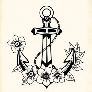 Hawaiian Anchor Tattoo