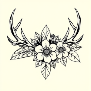Hawaiian Antler Tattoo