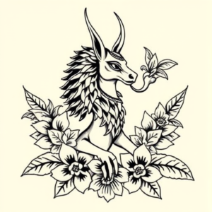 Hawaiian Anubis Tattoo