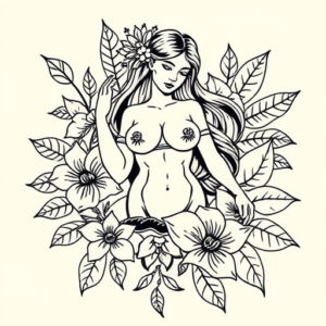 Hawaiian Aphrodite Tattoo