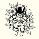 Hawaiian Astronaut Tattoo