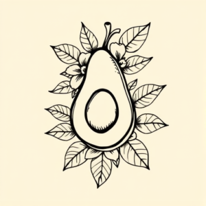 Hawaiian Avocado Tattoo