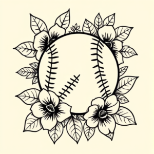 Hawaiian Baseball Tattoo