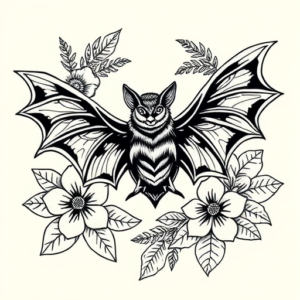 Hawaiian Bat Tattoo