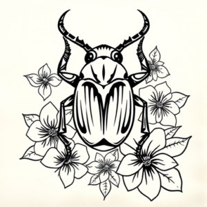 Hawaiian Beetle Tattoo