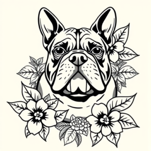 Hawaiian Bulldog Tattoo