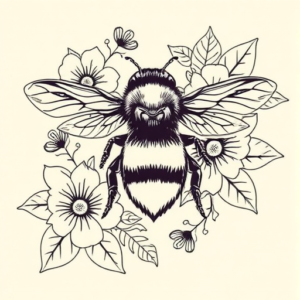 Hawaiian Bumblebee Tattoo