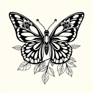 Hawaiian Butterfly Tattoo