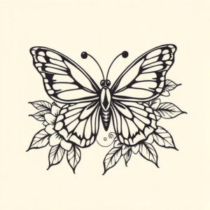 Hawaiian Butterfly Tattoo