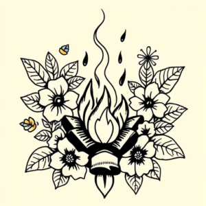 Hawaiian Campfire Tattoo