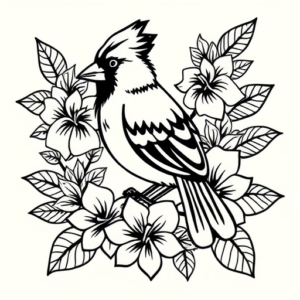 Hawaiian Cardinal Tattoo