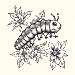 Hawaiian Caterpillar Tattoo