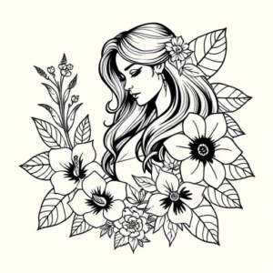 Hawaiian Catrina Tattoo