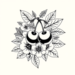 Hawaiian Cherry Tattoo