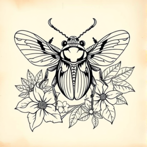 Hawaiian Cicada Tattoo