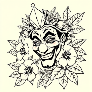 Hawaiian Clown Tattoo