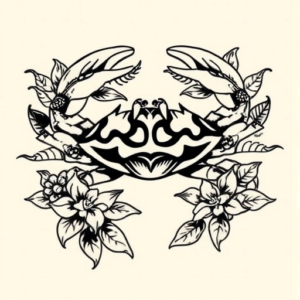 Hawaiian Crab Tattoo