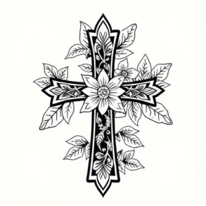 Hawaiian Cross Tattoo