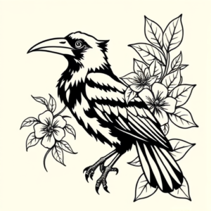 Hawaiian Crow Tattoo