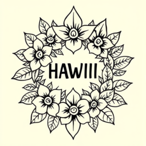 Hawaiian Crown Tattoo