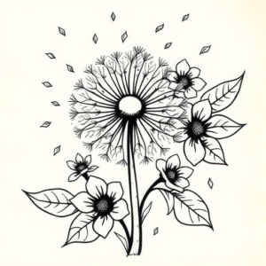 Hawaiian Dandelion Tattoo