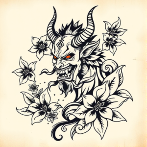 Hawaiian Demon Tattoo