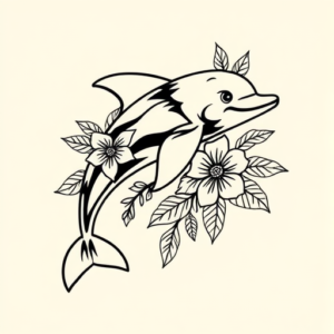 Hawaiian Dolphin Tattoo