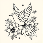 Hawaiian Dove Tattoo